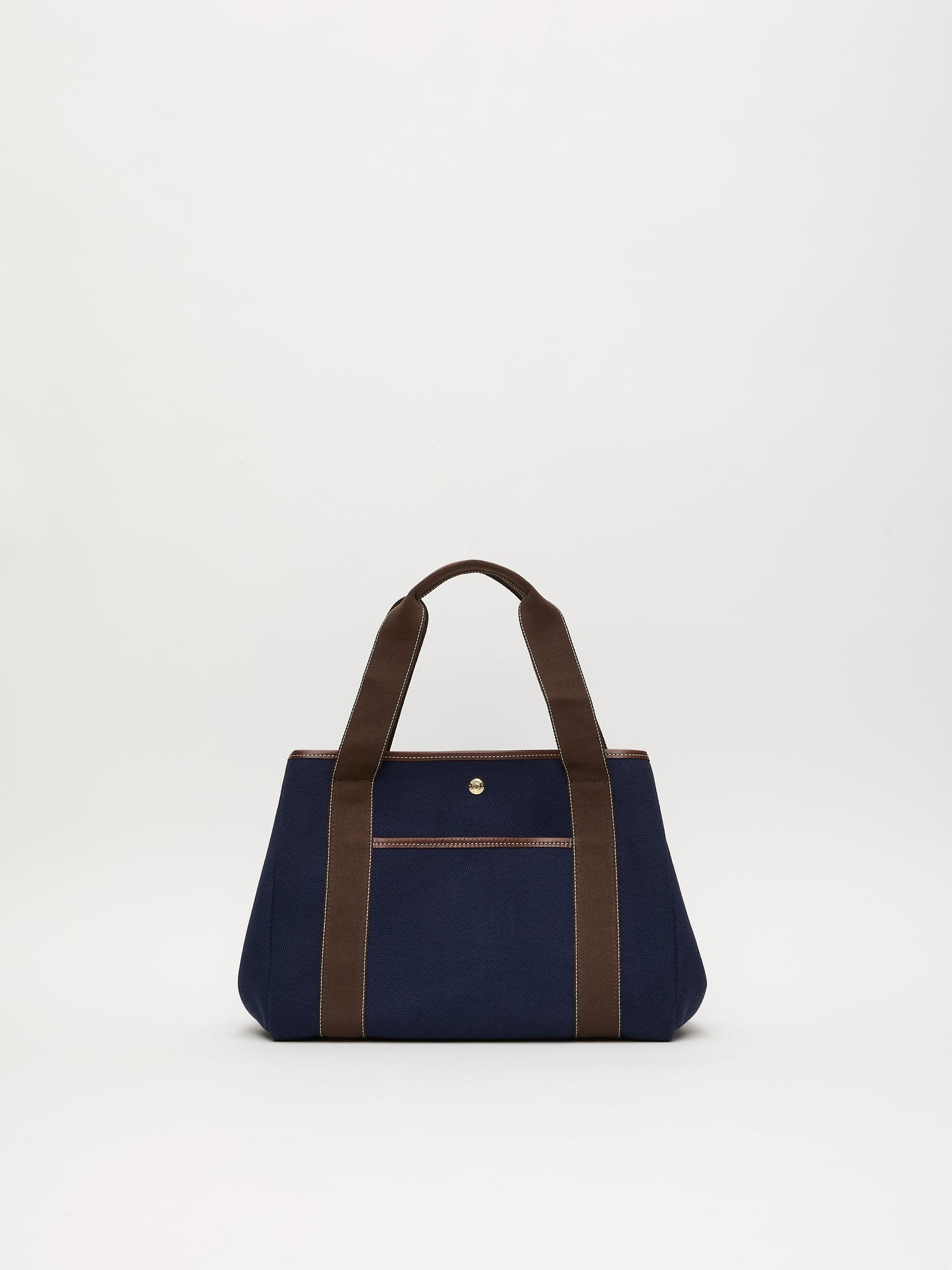 Traversée M Pocket - Verneuil Canvas Marine/Mini Sellier Marron