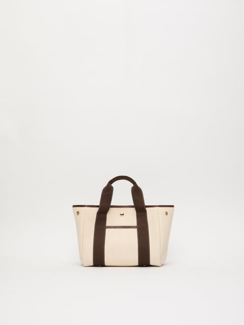 Traversée S Pocket - Verneuil Canvas White/Mini Sellier Brown - Image 3