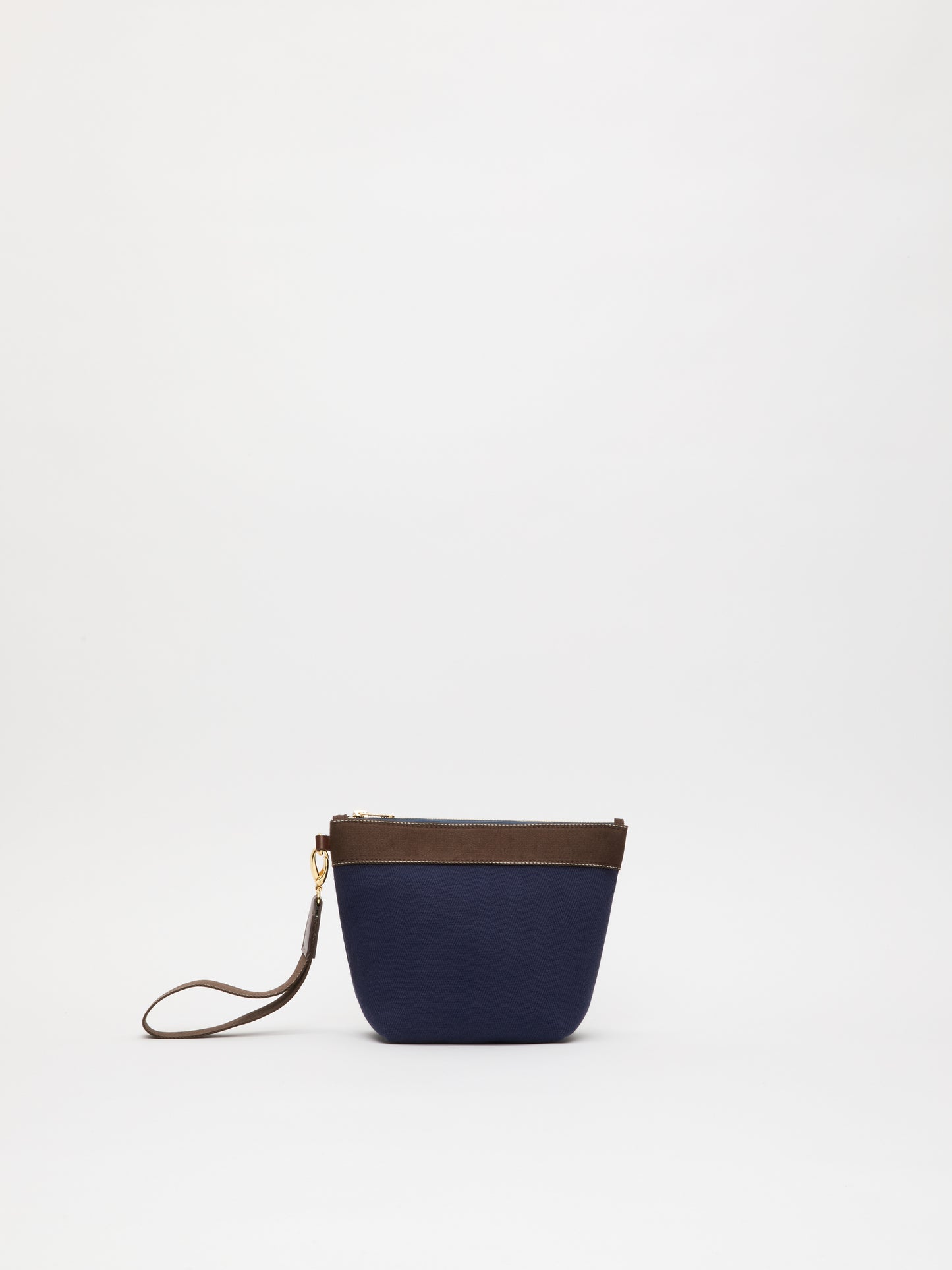 Club Pouch - Verneuil Canvas Navy Mini Sellier Brown