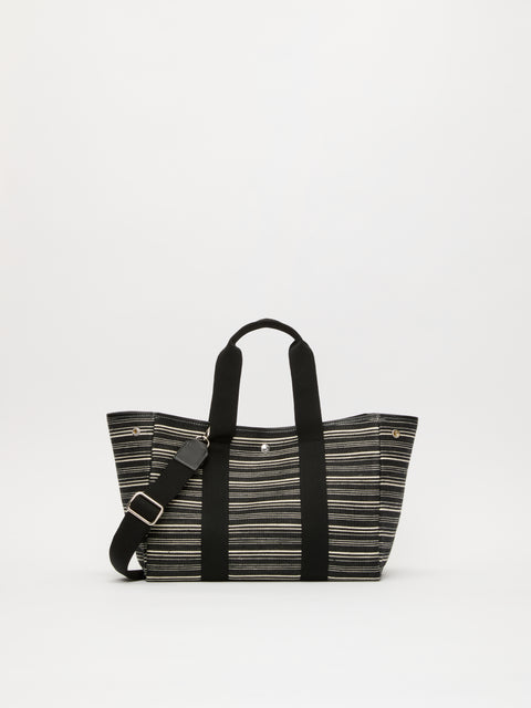 Traversée M - Stripped Linen Black - Image 1