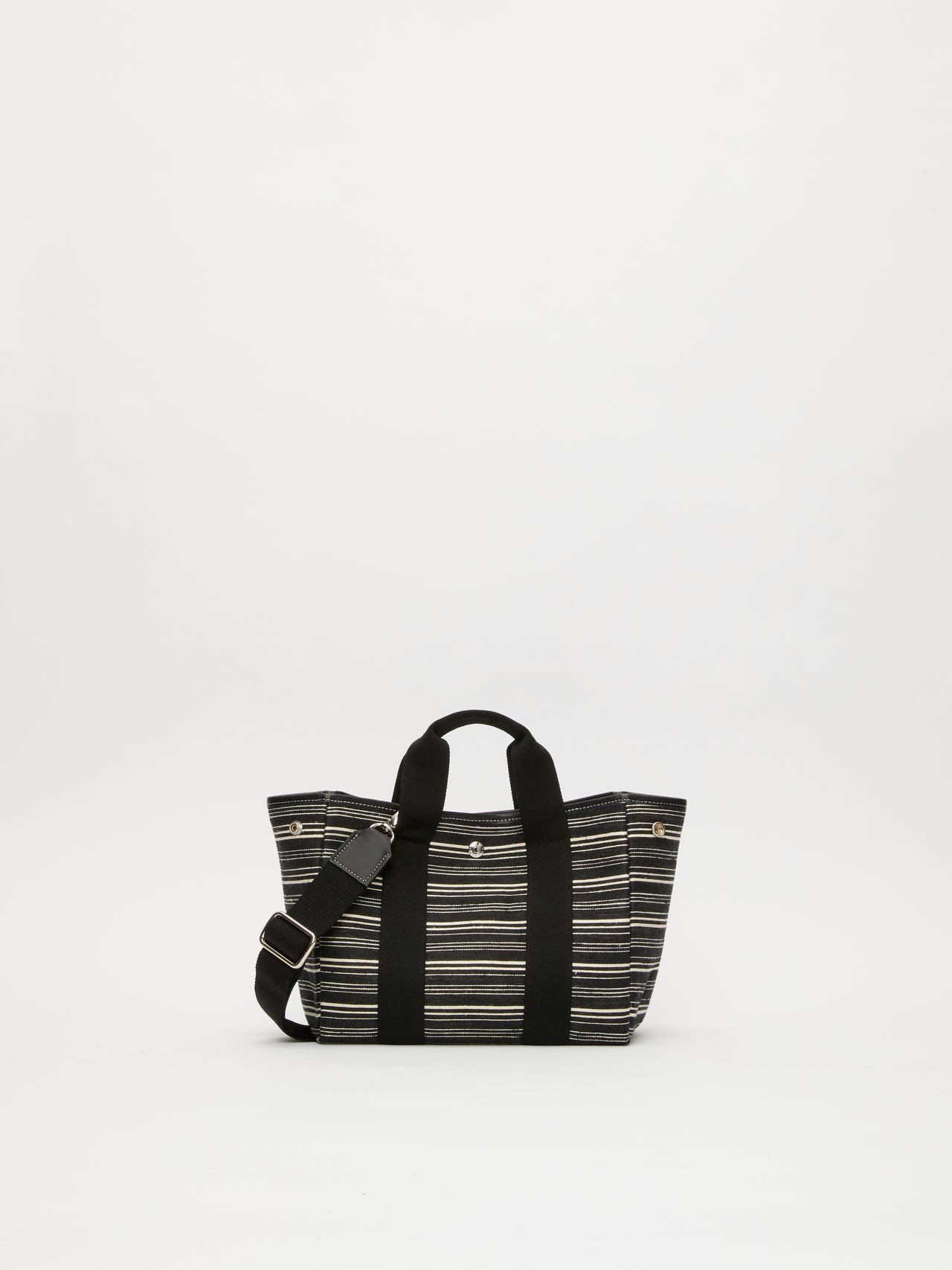 Traversée S - Striped Linen Black - Image 1
