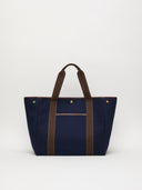 Traversée L Pocket - Verneuil Canvas Marine Mini sellier Marron