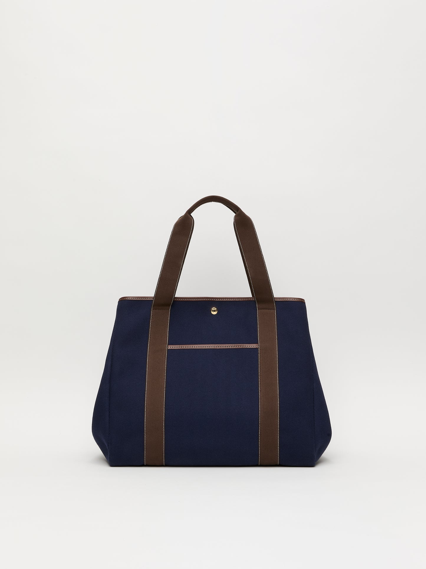 Traversée L Pocket - Verneuil Canvas Navy Mini sellier Brown