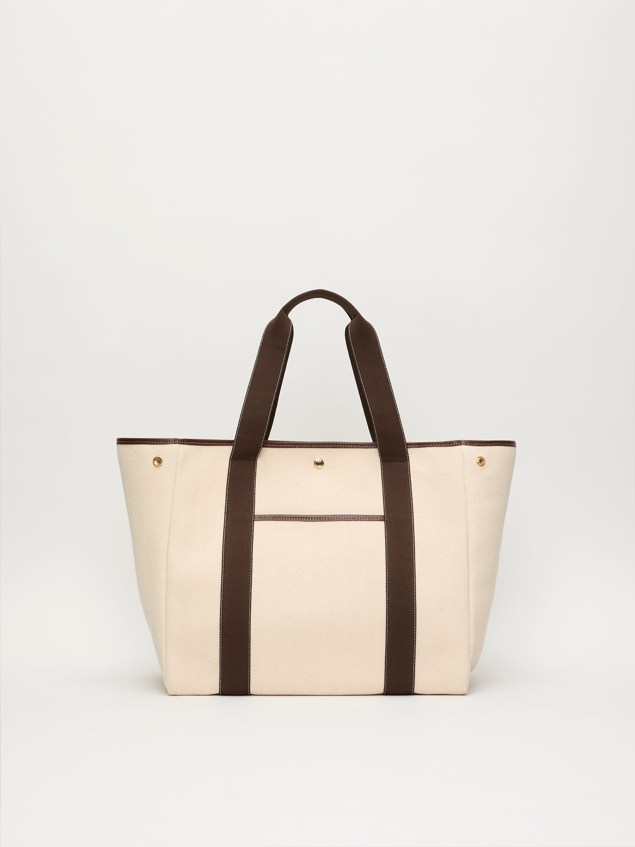 Traversée L Pocket - Verneuil Canvas Blanc/Mini Sellier Marron - Image 1