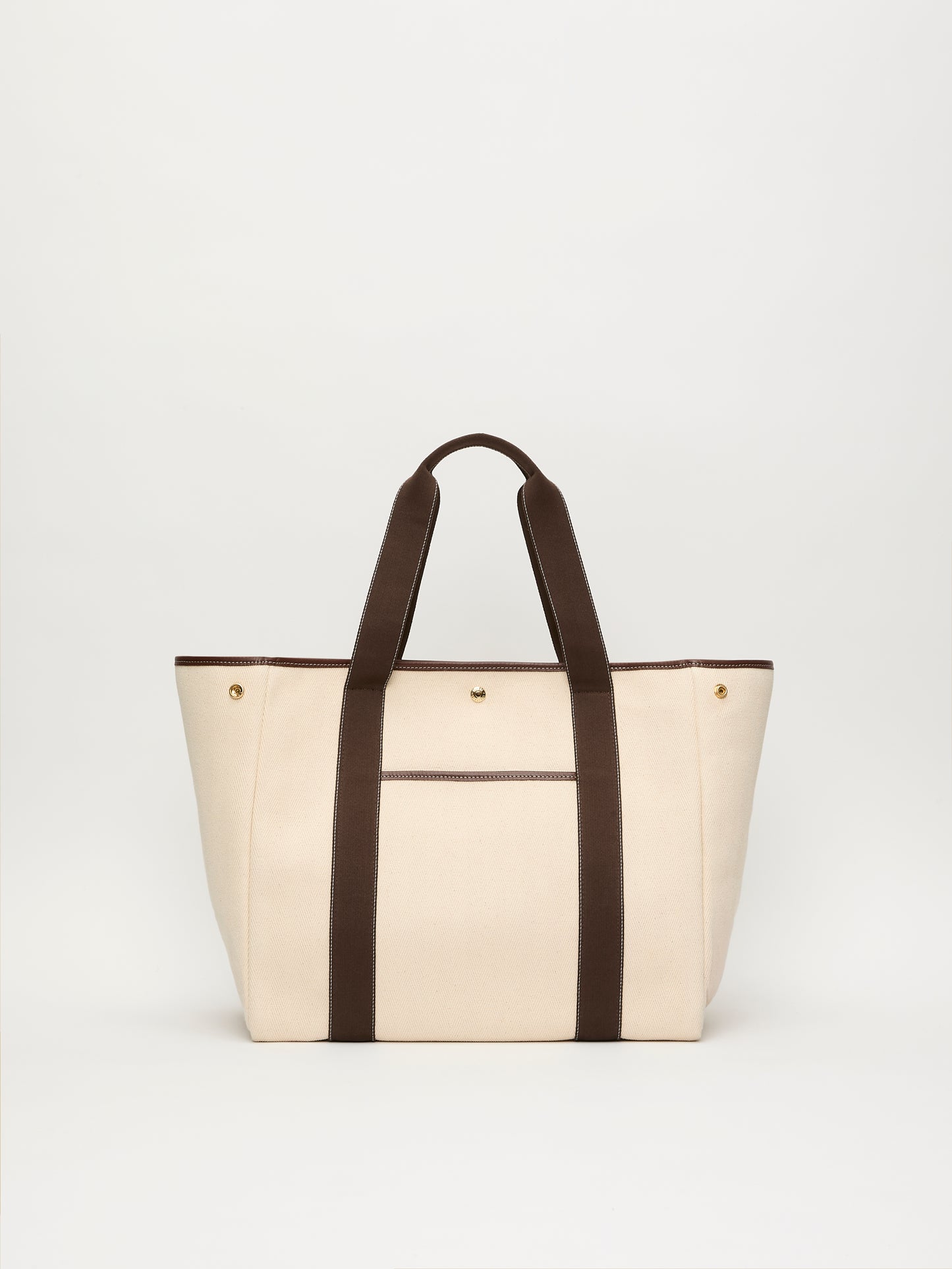 Traversée L Pocket - Verneuil Canvas Blanc/Mini Sellier Marron