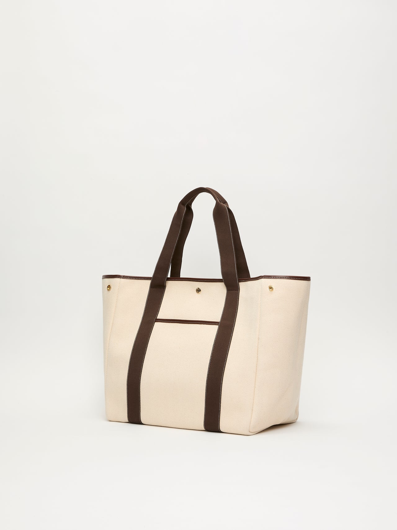 Traversée L Pocket - Verneuil Canvas Blanc/Mini Sellier Marron - Image 3