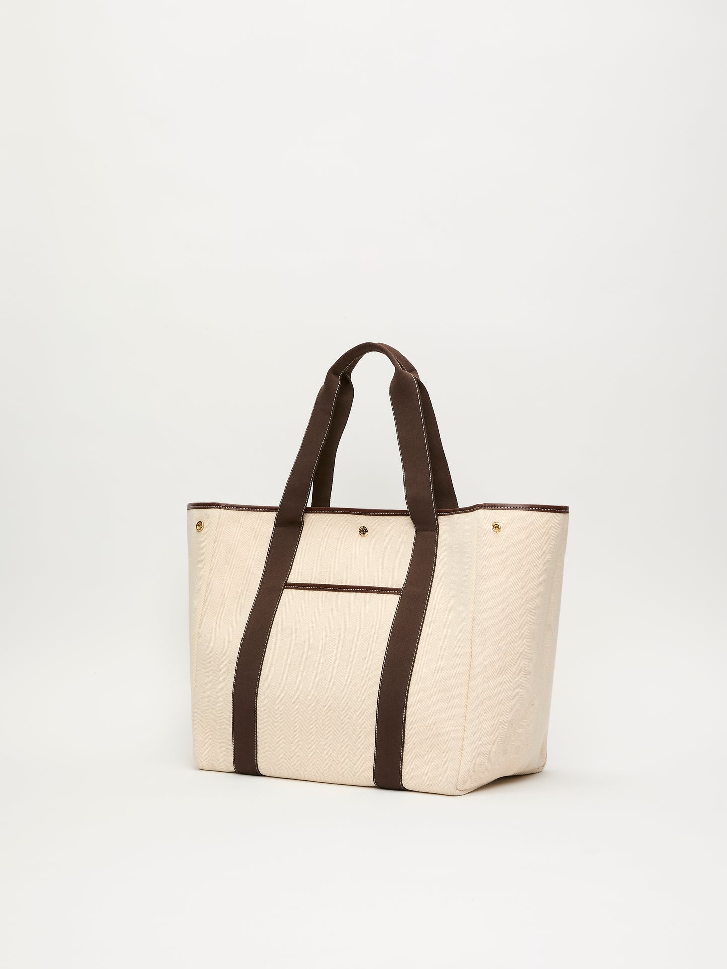 Traversée L Pocket - Verneuil Canvas Blanc/Mini Sellier Marron