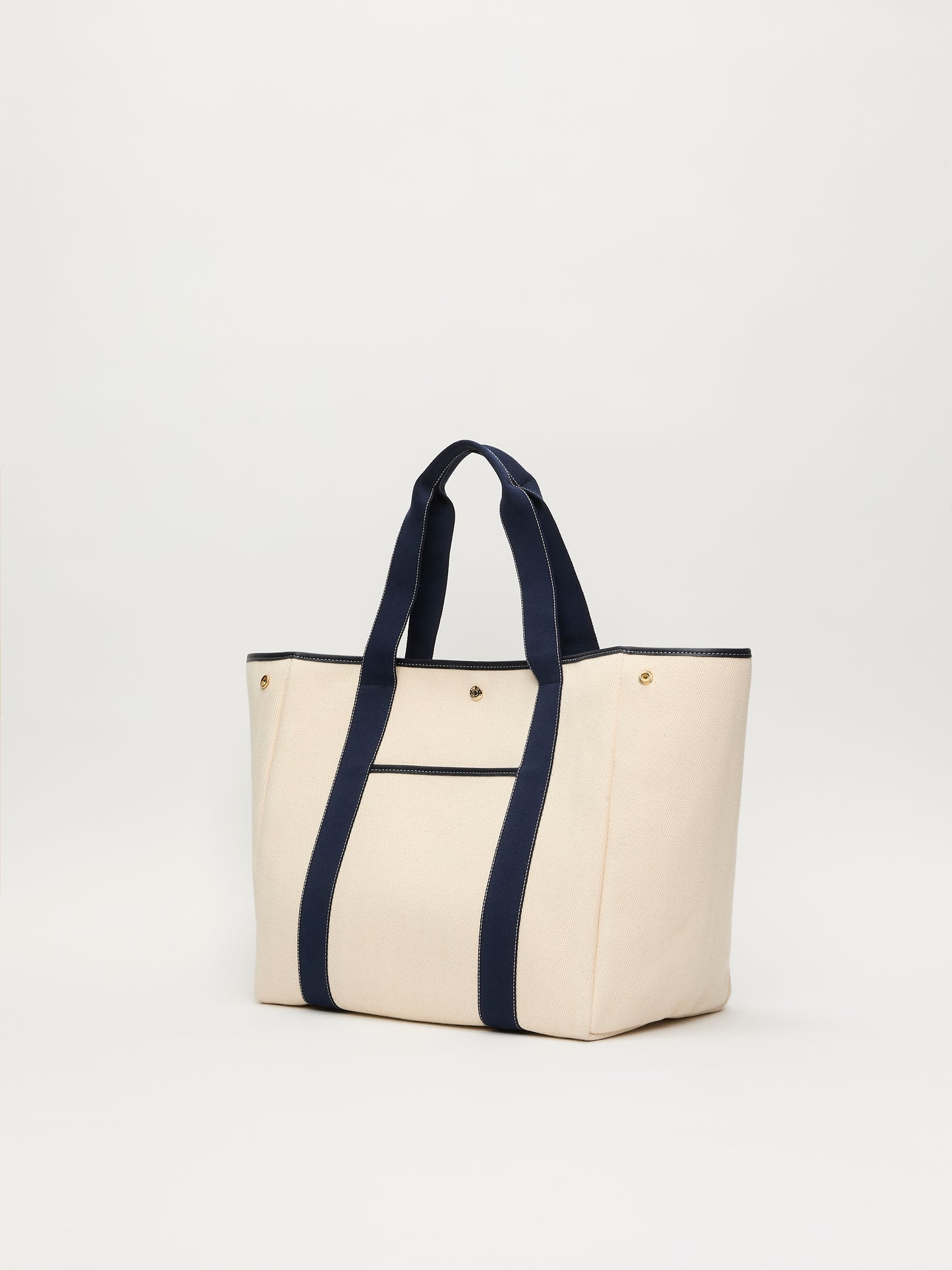 Traversée L Pocket - Verneuil Canvas White/Mini Sellier Navy