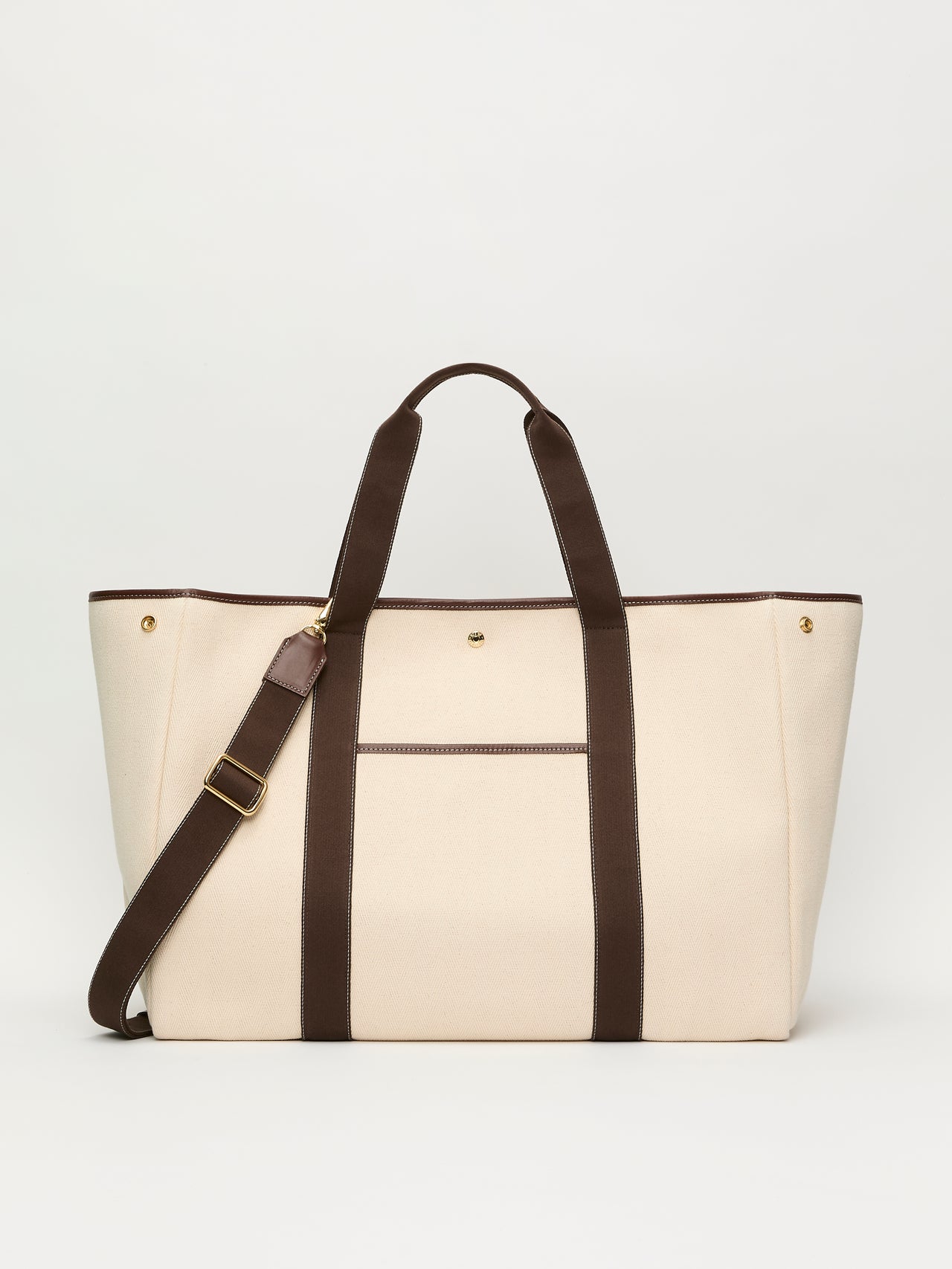 Traversée XXL Pocket - Verneuil Canvas White/Mini Sellier Brown - Image 1