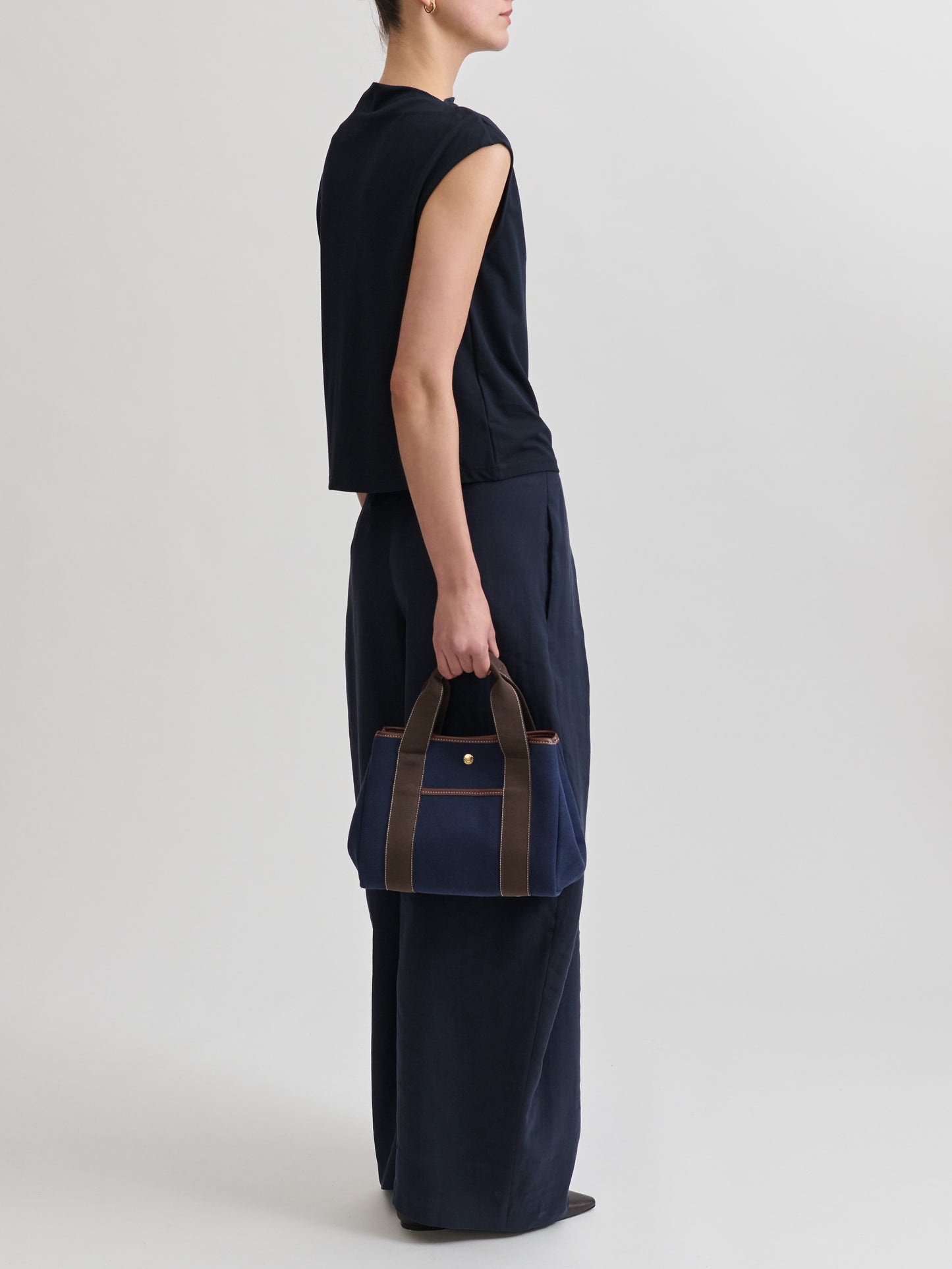Traversée S Pocket - Verneuil Canvas Navy/Mini Sellier Brown