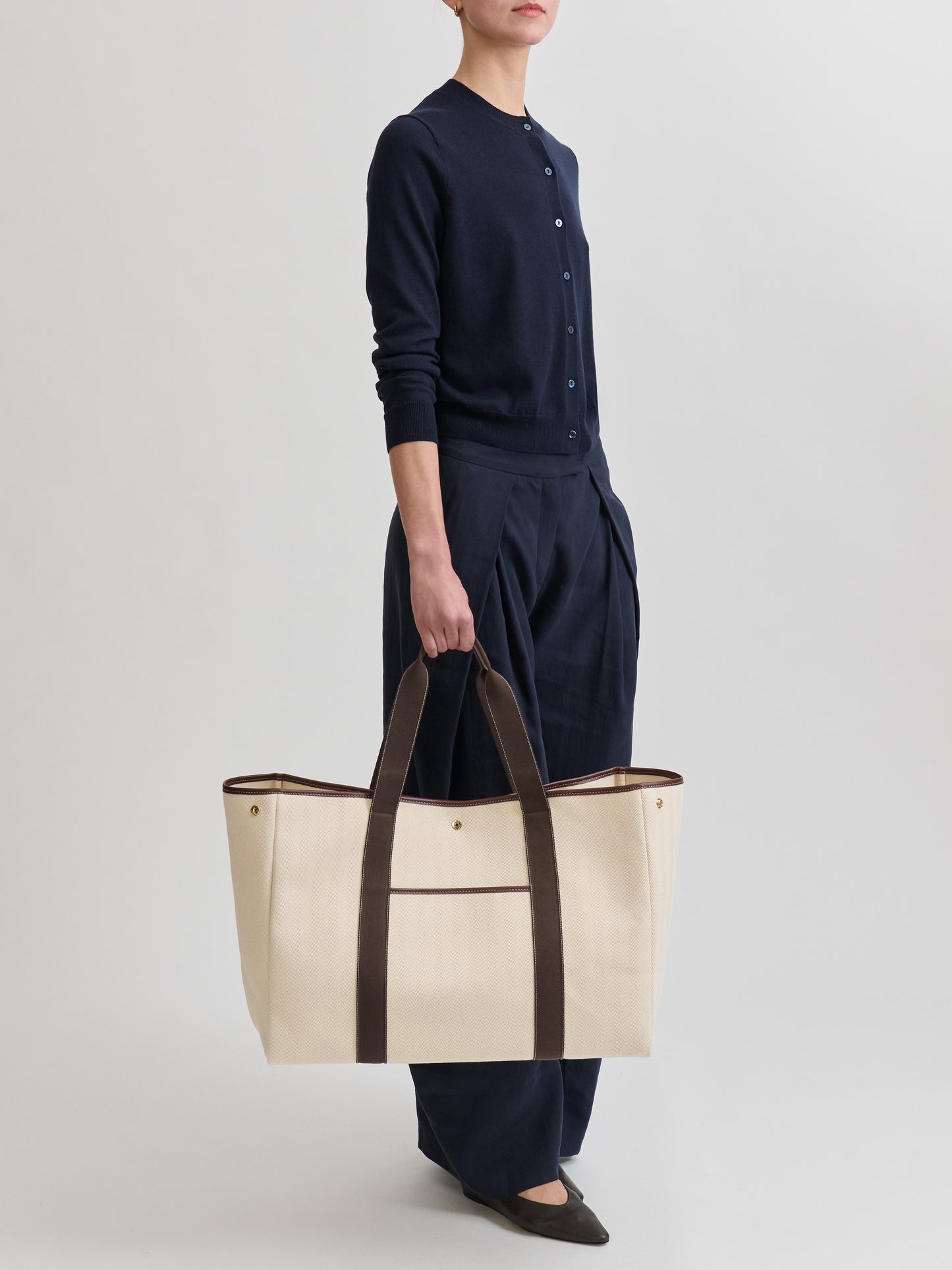 Traversée XXL Pocket - Verneuil Canvas White/Mini Sellier Brown