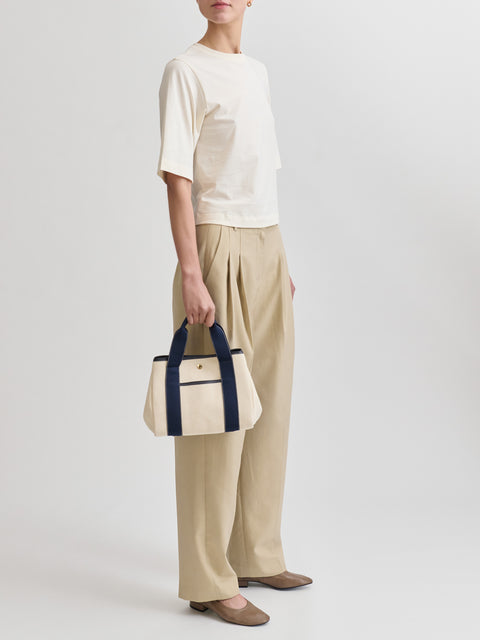 Traversée S Pocket - Verneuil Canvas White/Mini Sellier Navy - Image 2