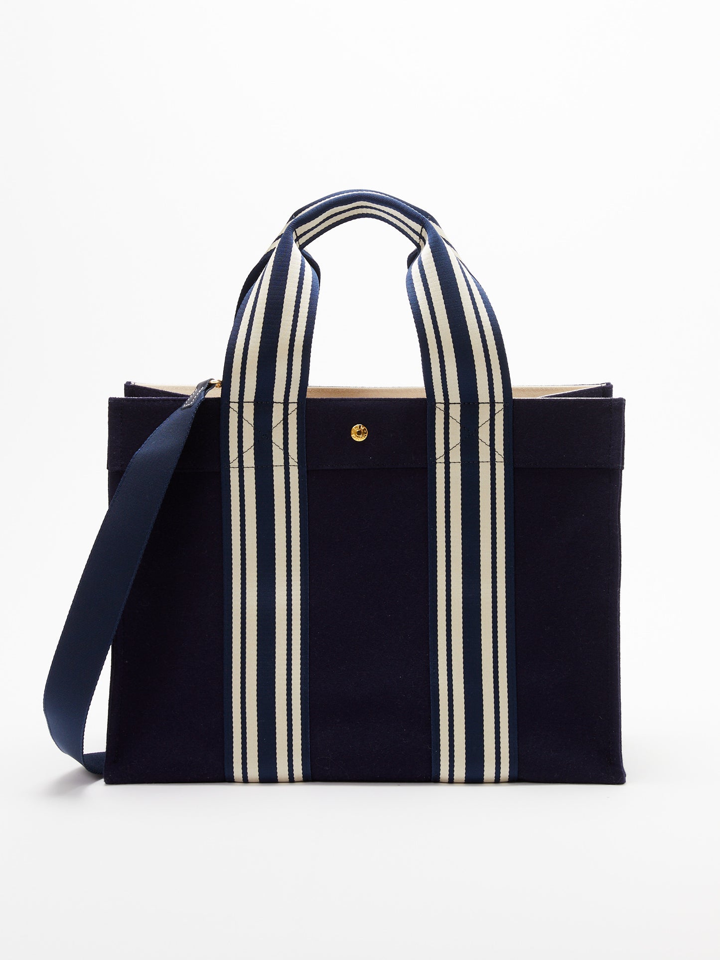 Tote M - Flanelle bleu marine équestre