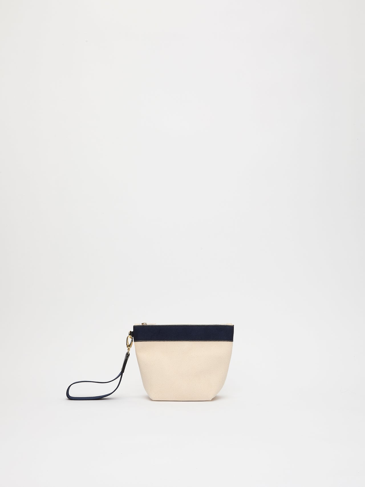 Club Pouch - Verneuil Canvas White Mini Sellier Navy - Image 1