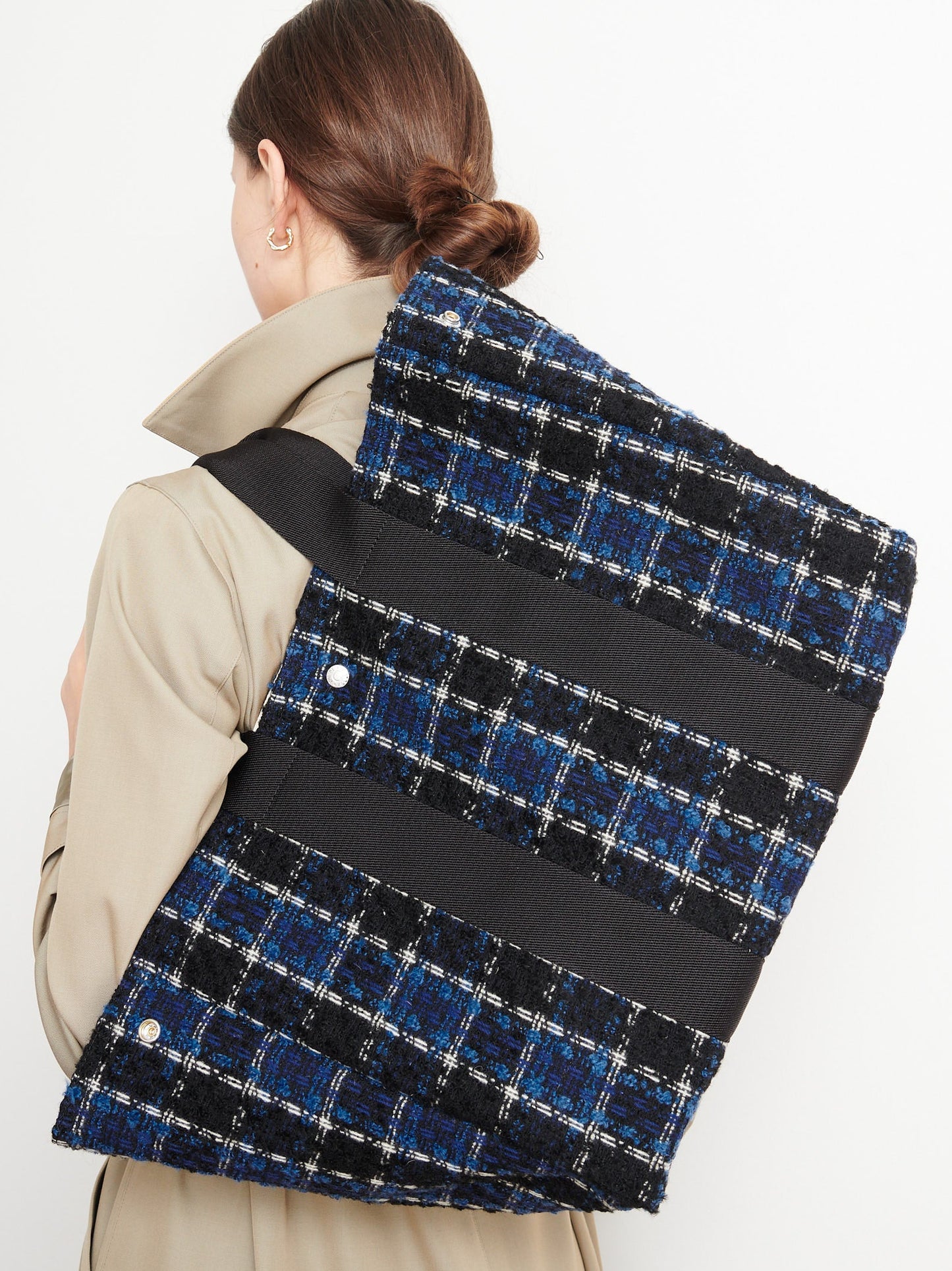 Traversée L - Tweed Bleu/Noir 