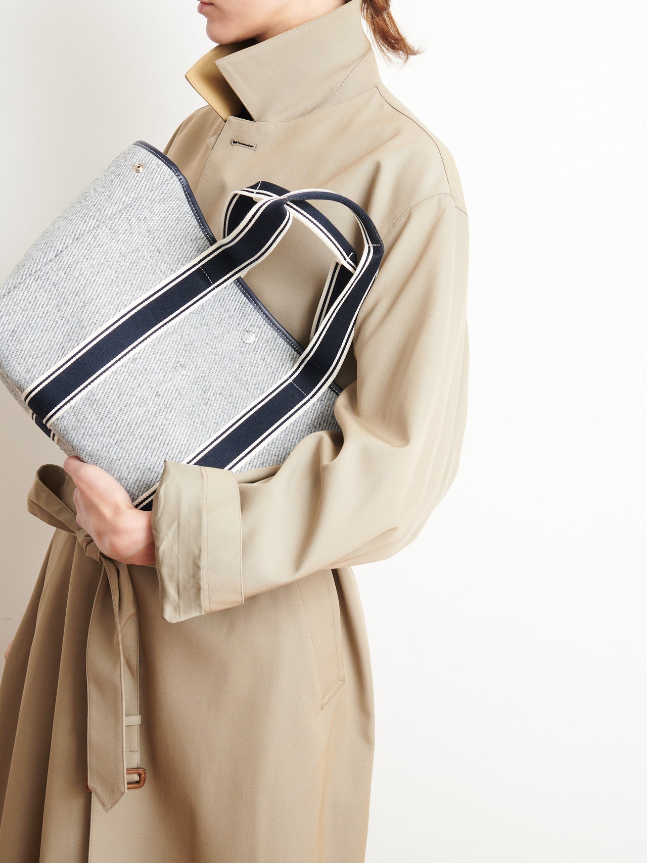 Traversée M - Tweed Striped Gris  - Image 1