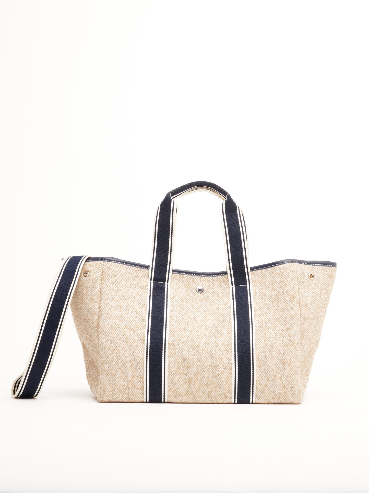 Traversée M - Tweed Striped Beige 