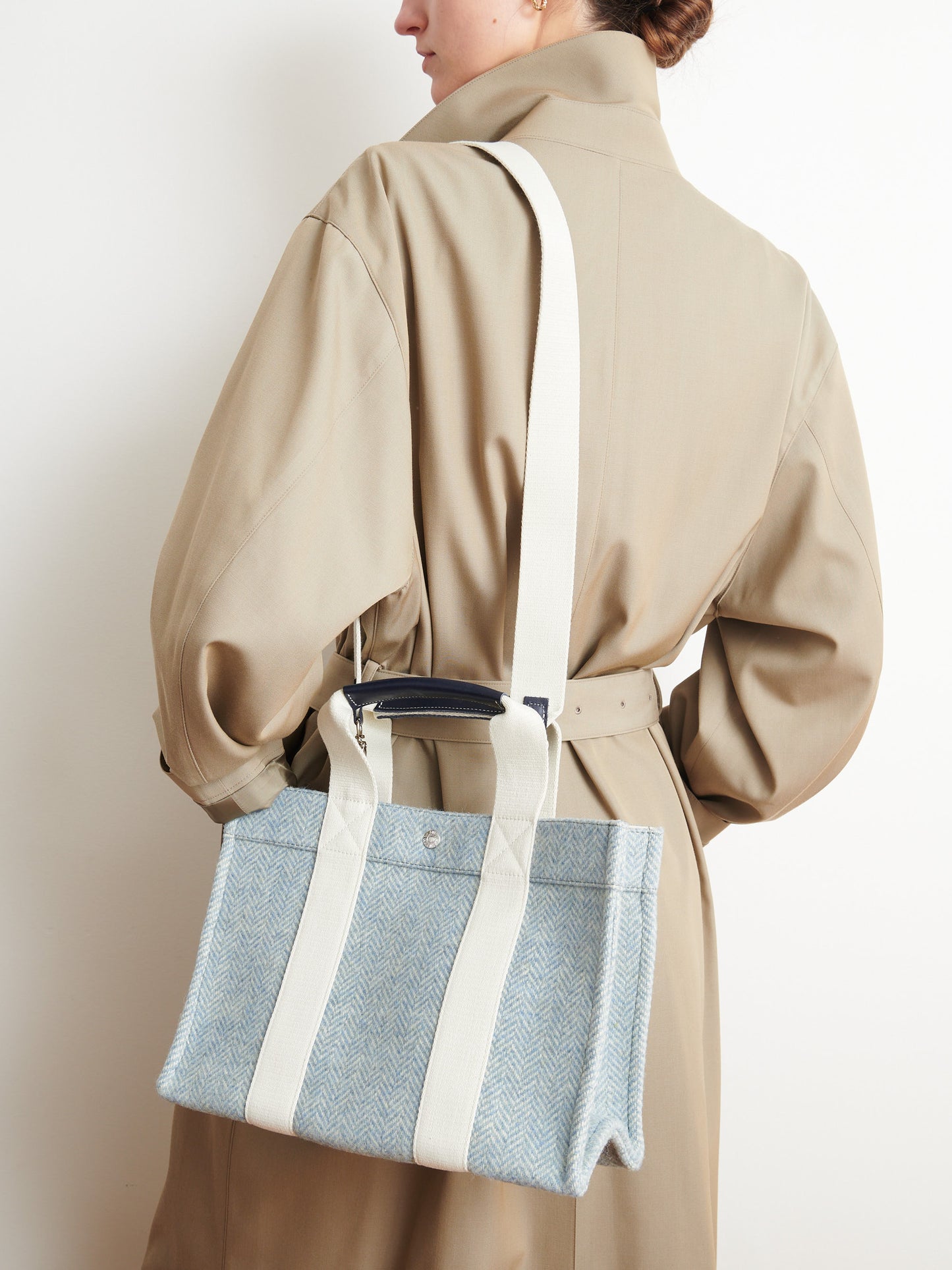 Tote M - Herringbone Sky 
