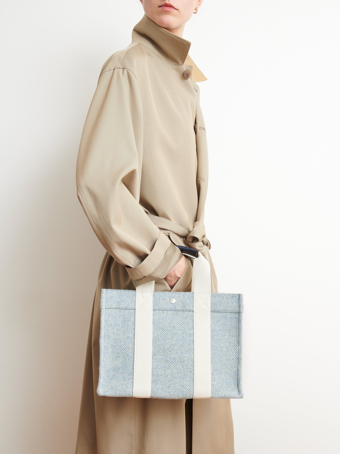 Tote M - Herringbone Sky 