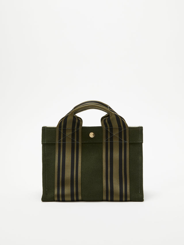 sac tote S - Flanelle olive équestre - Image 1